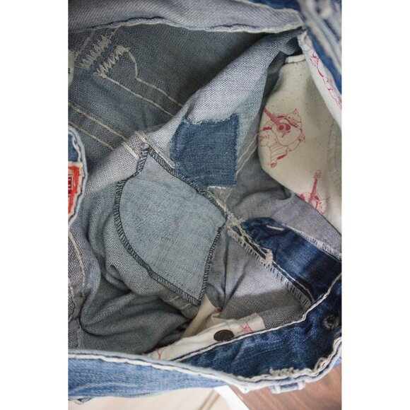 True Religion Joey Super T Boot Cut Flare Baggy Y2K 30 - Picture 7 of 9